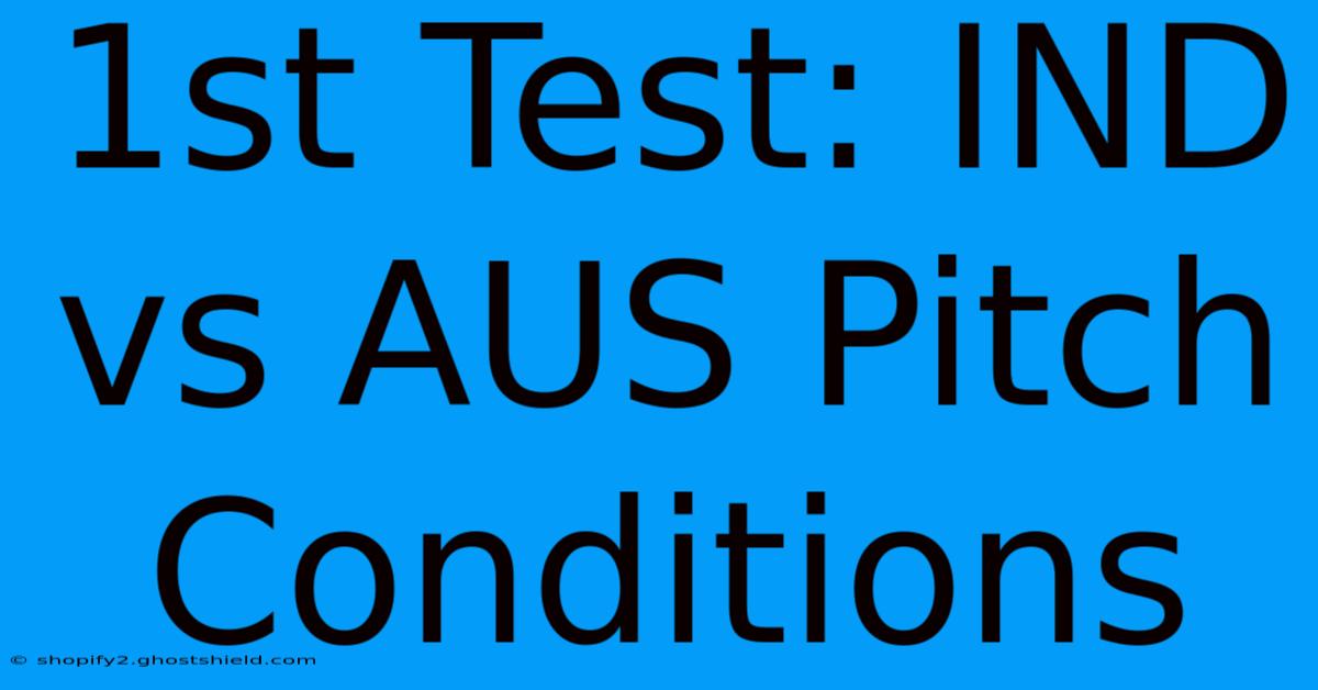 1st Test: IND Vs AUS Pitch Conditions