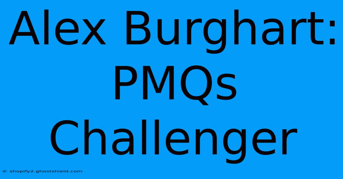 Alex Burghart: PMQs Challenger