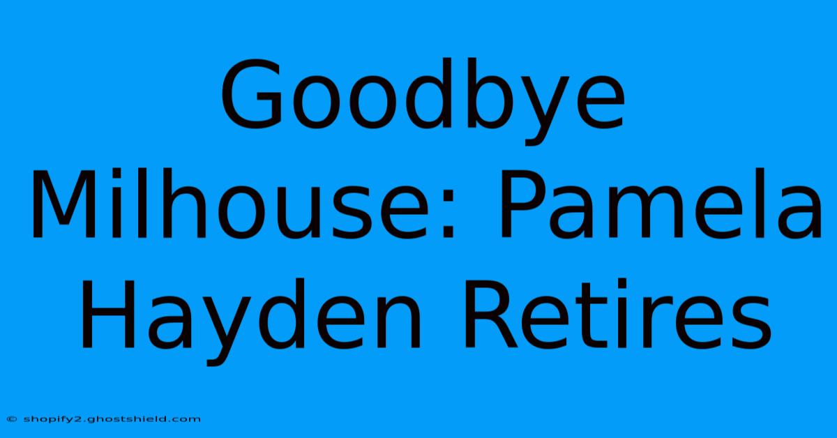 Goodbye Milhouse: Pamela Hayden Retires