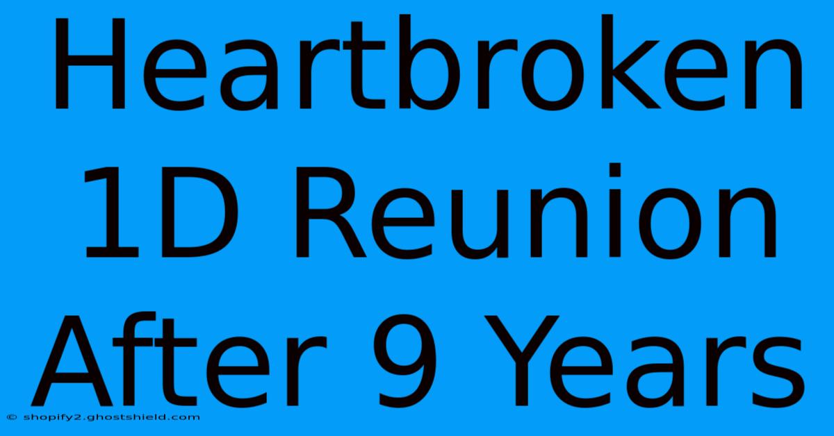 Heartbroken 1D Reunion After 9 Years