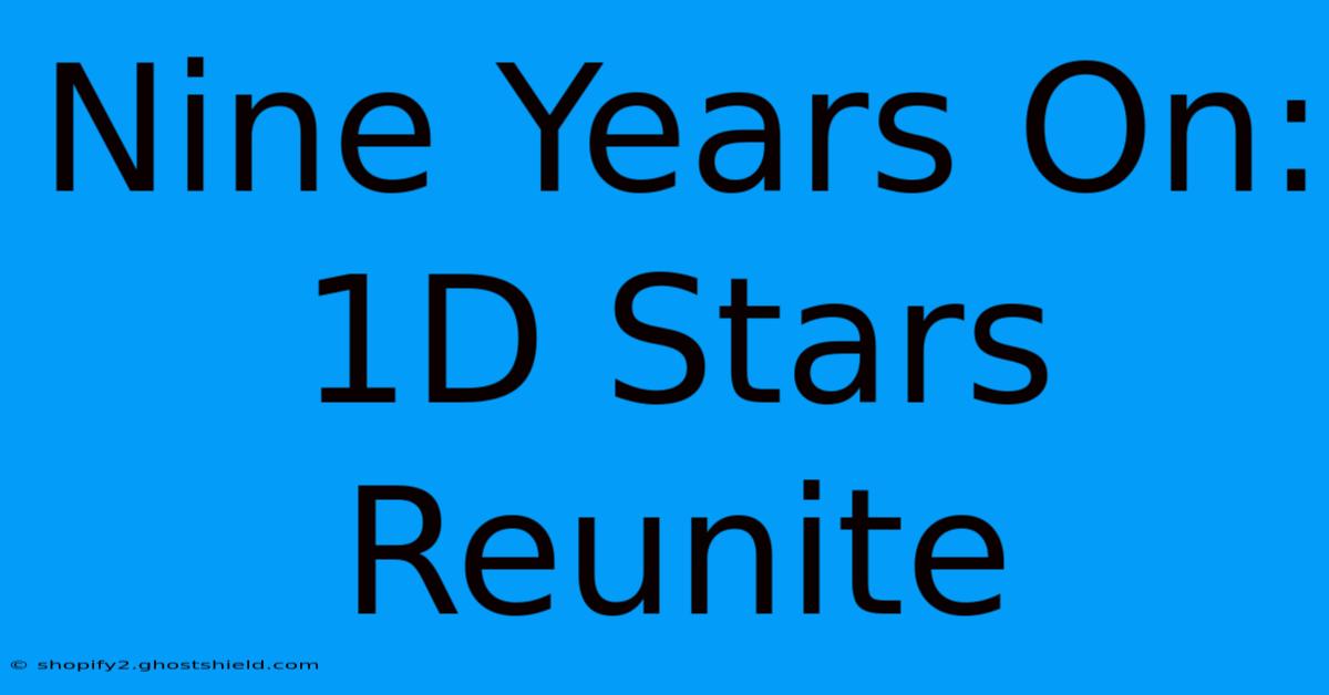 Nine Years On: 1D Stars Reunite