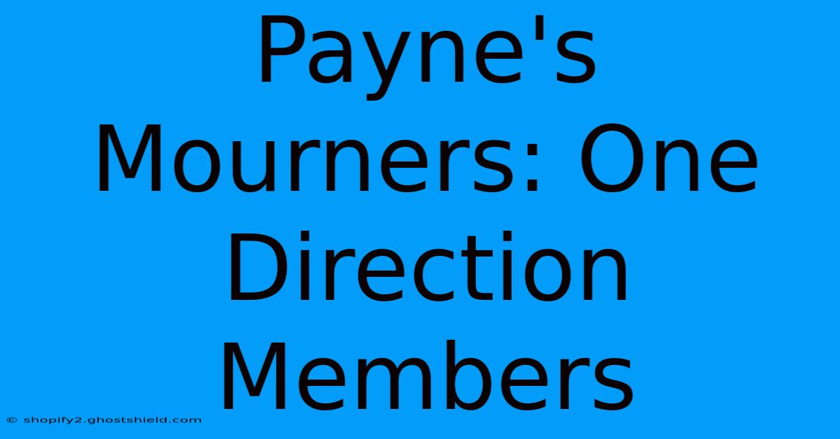 Payne's Mourners: One Direction Members