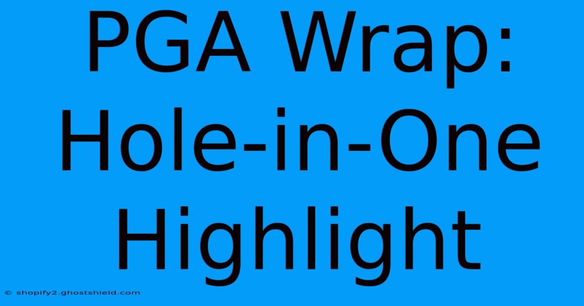 PGA Wrap: Hole-in-One Highlight