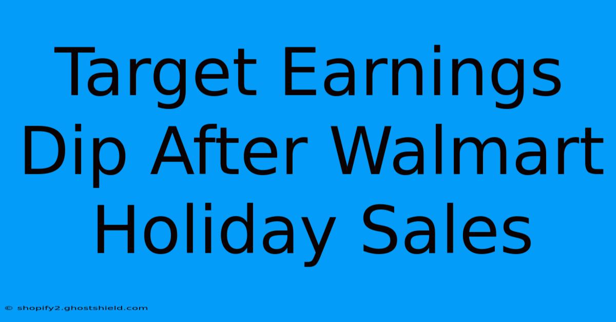 Target Earnings Dip After Walmart Holiday Sales