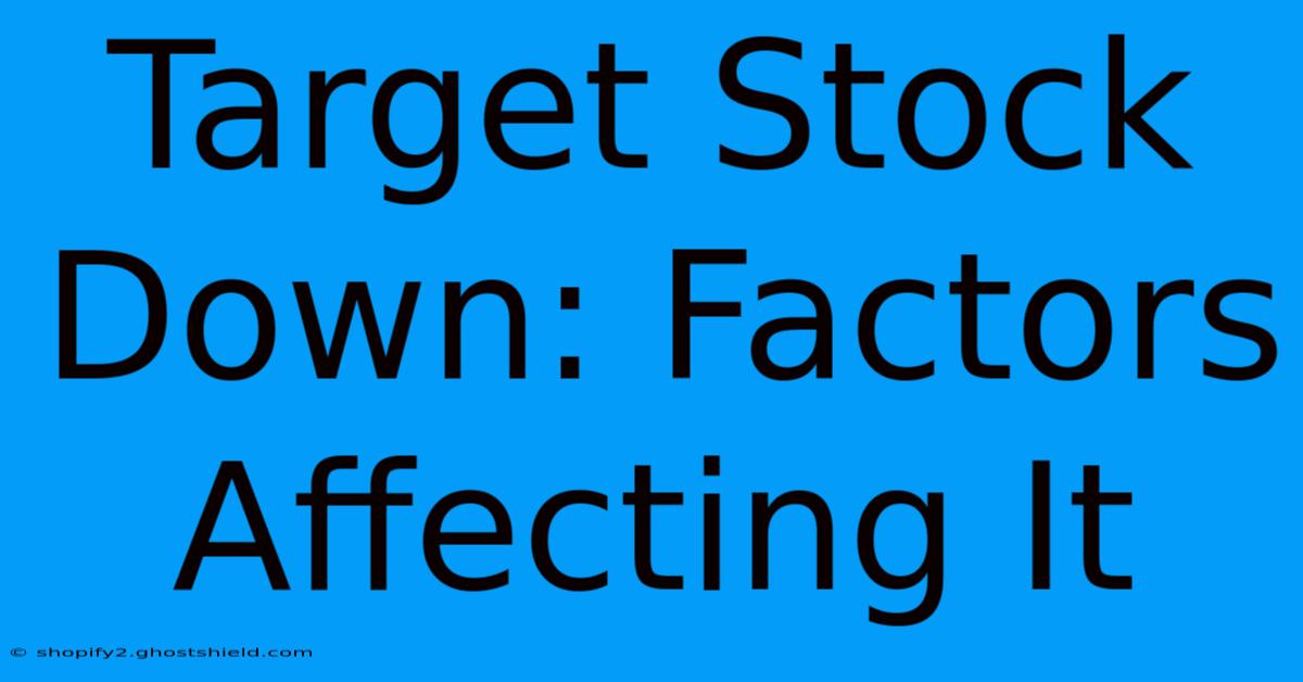 Target Stock Down: Factors Affecting It