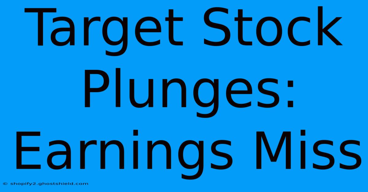 Target Stock Plunges: Earnings Miss